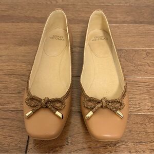 Stuart Weitzman | Tan Leather Ballet Flats